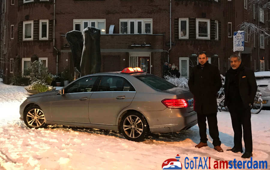 Gotaxi Amsterdam Mercedes Sedan Taxi and team